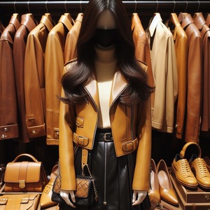 Mini jupe en cuir véritable chic pour femme Logo personnalisé avec fermeture éclair et boutons en corne de boeuf authentiques - Product Image 4