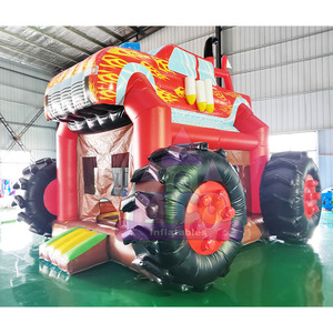 <b>Inflatable</b> Tank Bounce <b>House</b> Commercial <b>Inflatable</b> Jumping Castle Red Flame <b>Inflatable</b> Jumper Court - Product Image 2