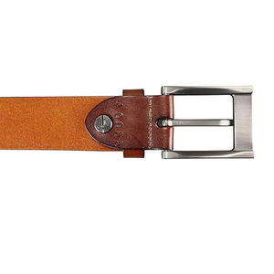 Ceinture en cuir de vache véritable pour homme, décontractée, confortable, respirante, légère, pour l'entraînement physique, avec boucle en cuivre - Product Image 3