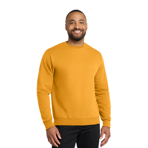Sweat-shirt à col rond à manches longues pour hommes, en molleton de coton mélangé durable, pull chaud et élégant pour les saisons froides - Product Image 1