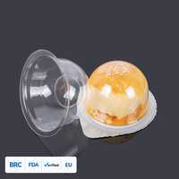 Cassette de pâtisserie ronde transparente jetable avec couvercle pour le récipient de boîte de gâteau de dessert