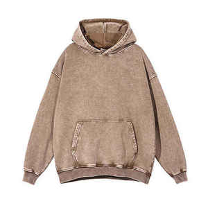 Sweat à capuche délavé à l'acide au prix de gros pour hommes, sweat à capuche blanc de luxe délavé à l'acide pour hommes - Product Image 2