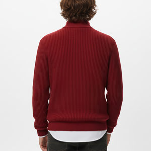 Pulls pour hommes en coton 100% surdimensionnés à logo tricoté personnalisé, couleur unie, vêtements décontractés, sweat-shirt respirant - Product Image 3