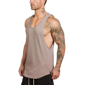 Camisetas sin mangas de gimnasio para hombre S GYM Tank Top ropa deportiva Stringer culturismo Fitness hombres moda personalizada algodón Spandex - Product Image 3