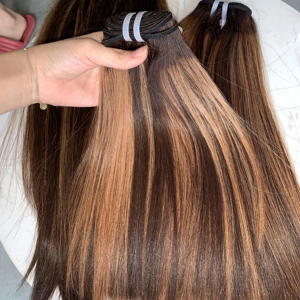 Extensions de cheveux humains vietnamiens Remy de qualité supérieure, lisses et sans traitement chimique, pour perruques, trames simples, vente en gros - Product Image 1
