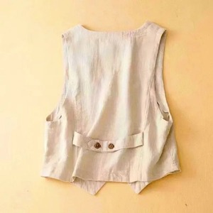 Coton respirant nouveau gilet d'automne et d'hiver pour hommes et femmes avec manteau de gilet à col montant multi-poches - Product Image 2