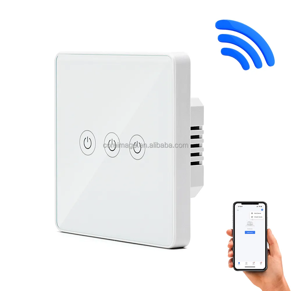 1/2/3 Gang WiFi Smart light Switches Panel Light Voice Control by Google Assistant APP