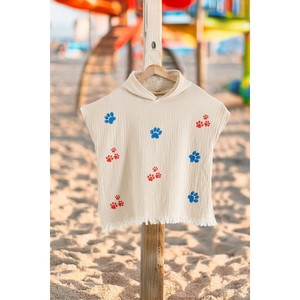 Toalla de Baño Infantil Varol Orgánica 100% Algodón Muselina con Diseño de Huellas de Patas - Product Image 3