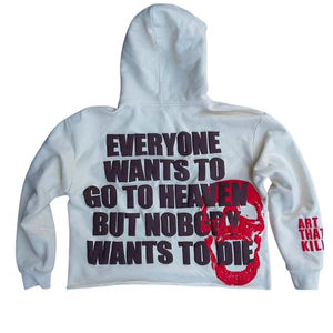 เสื้อฮู้ดพิมพ์ลายสกรีนเสื้อมีฮู้ดสำหรับผู้ชาย440ผ้าฝ้ายน้ำหนักมาก GSM สำหรับใส่ได้ทั้งชายและหญิงโลโก้ออกแบบได้ตามที่ต้องการ - Product Image 2