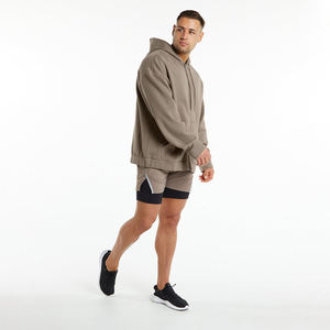 New Arrival French Terry <b>Hoodie</b> <b>Black</b> <b>Plain</b> Basics Cotton Blended <b>Hoodie</b> <b>Men</b> Full Zip Up Plus Size Hoodies Custom Logo - Product Image 6