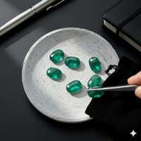Piedra Esmeralda de Calidad AAA, Excelente Brillo, Forma Octogonal, Piedras Preciosas Sueltas, Color Verde, Esmeralda Natural de Zambia, Calidad Cu