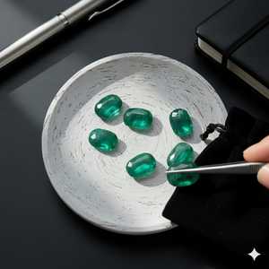 Piedra Esmeralda de Calidad AAA, Excelente Brillo, Forma Octogonal, Piedras Preciosas Sueltas, Color Verde, Esmeralda Natural de Zambia, Calidad Cu - Product Image 3