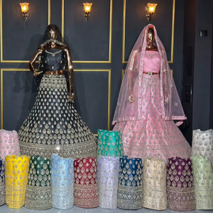 Gama Premium Net Choli con bordado de Shisha de espejo de trabajo completo pesado y piedras Jarkan en 10 nuevos diseños de moda - Product Image 1