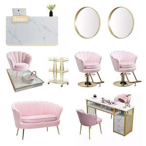 Muebles de Madera Comerciales de Lujo Modernos para Salón de Belleza Pinky, para Uso en Hoteles, Centros Comerciales, Exteriores y Gimnasios - Product Image 4