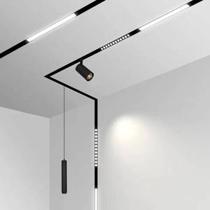 Connecteur de rail magnétique flexible en aluminium blanc pour système d'éclairage sur rail magnétique LED commercial 48V - Product Image 6