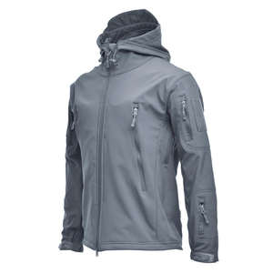 Top Quality OEM Customized Outdoor Soft Shell CP <b>Hoodie</b> Fleece Waterproof Jackets for Mens - Product Image 2