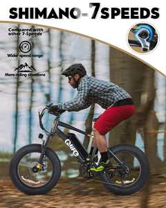 Vente flash Qlife Racer, livraison gratuite aux États-Unis, vélos de montagne électriques à pneus larges 500w 48v pour adultes - Product Image 2