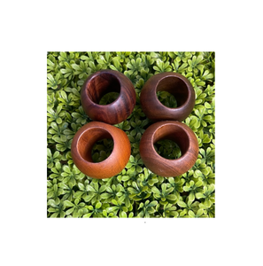 Anneaux de serviette en bois faits à la main lot de 8 boucle de serviette pour table décorative pour la maison table décorative quotidienne - Product Image 5