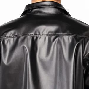 Camisa de Cuero para Hombre con Cuello Alto, Estilo Vintage, Ligera, de Alta Calidad, Transpirable, Venta al por Mayor en Pakistán - Product Image 5