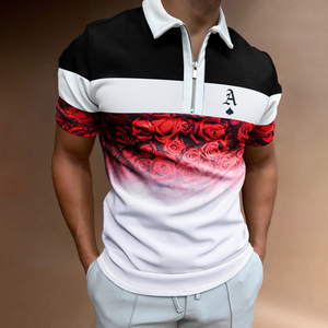 Alta calidad personalizada Slim Fit para Polos cómodo transpirable Jersey diseñado Logo blanco cremallera contraste colores sólido - Product Image 2
