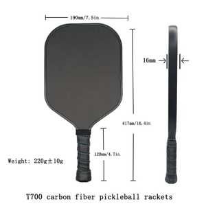 Raquette de pickleball personnalisable en fibre de carbone de qualité supérieure, homologuée PP, 14 mm/16 mm, 3K T700, pour adultes, automne - Product Image 6