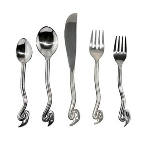 Ensemble de 5 couverts en acier inoxydable avec finition miroir parfait pour les mariages et les occasions spéciales - Product Image 1