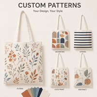 Sac fourre-tout en toile de coton imprimé sur mesure, réutilisable, avec longues poignées, vente en gros OEM