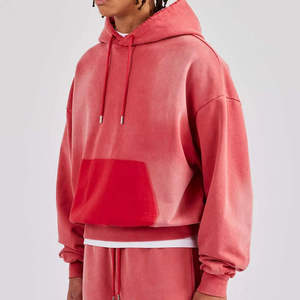 Sudadera con Capucha de Moda Invernal para Hombre, 100% Algodón, Lavado Desteñido, Estilo Urbano, con Bordado y Detalles Decorativos de Pedrería - Product Image 4