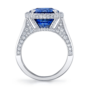 Luxury Oval Blue Sapphire Halo Ring for Women 925 Sterling Silver Diamond Look Vintage Engagement Wedding Jewelry Wholesale - Product Image 4