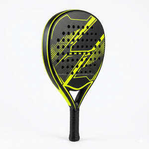 Raquette de padel en carbone 3K à surface rugueuse 3D, impression personnalisée, forme goutte d'eau, mousse à mémoire EVA, raquette de tennis intermédiaire - Product Image 1