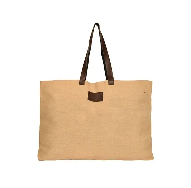 New Arrival fashion design high quality custom logo color cotton canvas tote shoulder bags with brown leather handle