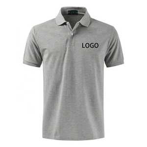 Polo de talla grande para hombre, Polo de punto a rayas de algodón liso de manga corta con logotipo personalizado OEM - Product Image 3