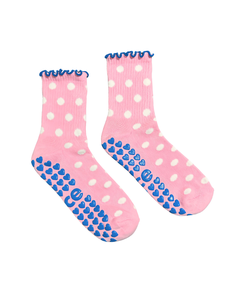 Calcetines de Pilates JZVINA con Logotipo Personalizado, Calcetines con Volantes para Mujer, Calcetines Antideslizantes para Yoga, Barre y Reformer, Calcetines Antibacterianos, Fábrica en Vietnam - Product Image 4