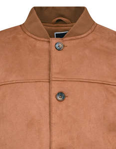 Chaqueta Cargo de Cuero Vintage Impermeable para Hombre, Estilo Urbano, Logotipo Bordado, Cierre de Cremallera, Chaqueta Bomber Extra Grande, Cuello Acanalado, Estilo Vintage - Product Image 4