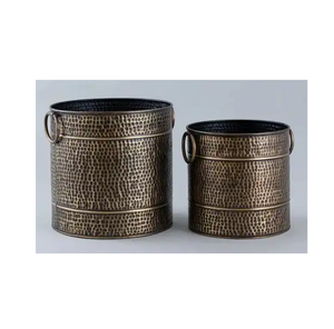 Juego de 3 Macetas Modernas Decorativas de Metal para Jardín, Macetas de Lujo para Flores y Plantas, Macetas Grandes para Exteriores - Product Image 3