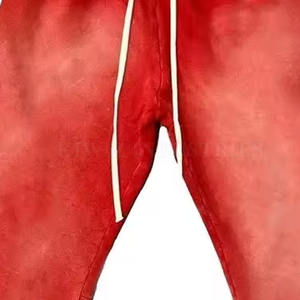 Vente en gros de service OEM pantalon de survêtement évasé lavé à l'acide meilleur design pantalon de survêtement évasé léger lavé à l'acide de couleur unie - Product Image 3