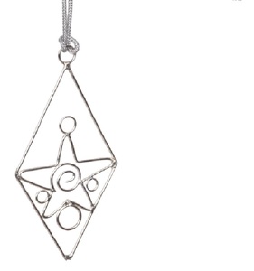 Suministros de confianza Adornos decorativos de aluminio con regalos de vacaciones de Navidad Acabado martillado Metal plateado Colgante único - Product Image 4
