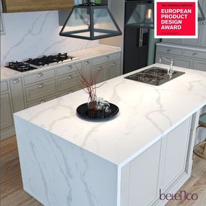 Hot Sale Venezia Calacatta 2cm 3cm Eased Edge Artificial Stone Quartz Slab Kitchen for Dining Living Room Bedroom Wholesale - Product Image 6