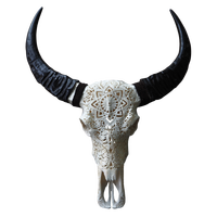 Araignée − couverture de chèvre authentiques, mélange de motifs, 100% ml, ram de vache, crâne, original, sculptées, fait à la main, par des artisanales spéciales Bali
