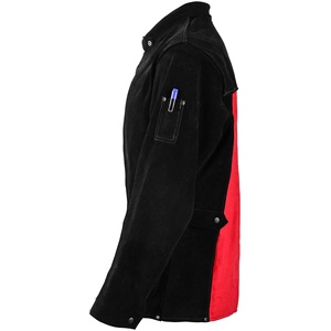 Chaqueta larga de piel de vaca antillama duradera, ropa de soldadura transpirable, traje para trabajadores, delantal de soldadura de cuero genuino para soldador - Product Image 6