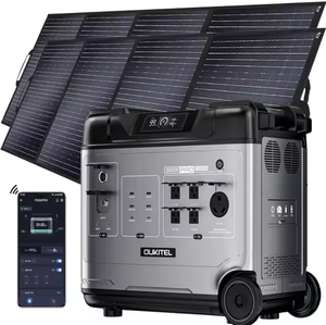 Generatore Solare ad Alta Capacità 5120Wh, Stazione di Alimentazione Portatile P5000 Pro con 2 Pannelli Solari da 400W, Uscita AC 5x3600W (6000W di Picco) - Product Image 1