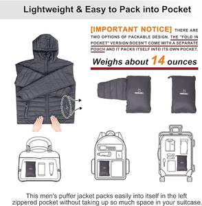 เสื้อโค้ทคอปกตั้งบุนวมสีพื้นสำหรับผู้ชายเสื้อแจ็คเก็ตขนเป็ดกลางแจ้งมีซิปปิดสำหรับฤดูหนาว - Product Image 5