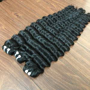 Paquetes de cabello de trama Onda profunda Rizado Super Doble dibujado 100% Remy Virgen Cabello humano Precio al por mayor - Product Image 3