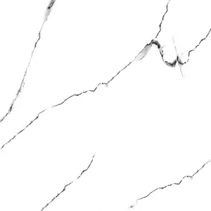 Mármol blanco de Carrara, azulejos de porcelana de 600x600mm, acabado brillante, estilo clásico moderno para baño, grado AAA, directo de fábrica indio - Product Image 1