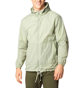 Chaqueta cortavientos de invierno personalizada para hombre, último diseño, capucha de cuero genuino, tejido de poliéster impermeable, servicio OEM de calle principal - Product Image 1