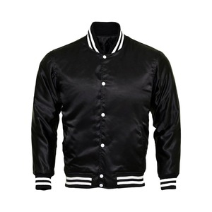 Blouson en satin avec logo personnalisé Blouson d'aviateur brillant de qualité supérieure disponible en plusieurs couleurs et tailles - Product Image 1