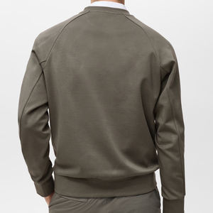 Sudadera personalizada de alto lujo para hombre, ropa de calle de cuello redondo de algodón con cuello simulado, sudaderas y sudaderas para hombre - Product Image 3