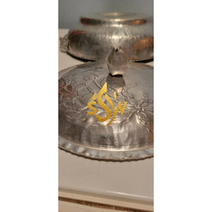 Cazuelas Redondas Metálicas Árabes, Cazuelas de Alta Calidad para Calentar Comida en la Mesa, Ollas para Uso en la Cocina, Color Dorado Plateado - Product Image 5