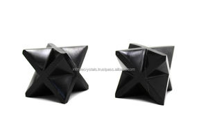 Haute qualité noir obsidienne Merkaba étoile en gros Style Feng Shui décor à la maison semi-précieux pierre précieuse artisanat Style d'amour - Product Image 2