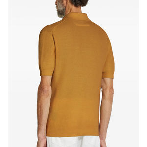 เสื้อสวมหัวคอวีของผู้ชายผ้าฝ้าย100% ระบายอากาศได้สำหรับกอล์ฟเสื้อโปโลเสื้อแฟชั่นธุรกิจถักสั้นธุรกิจ - Product Image 5